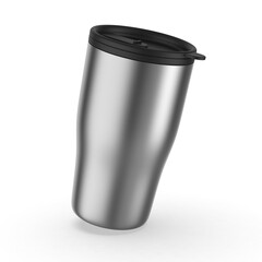 Travel mug blank mockup template 3d render illustration