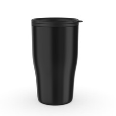 Travel mug blank mockup template 3d render illustration