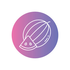 Watermelon vector icon stock illustration