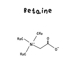 chemical structure of Betaine illustration