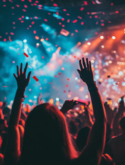 Make a picture from a nightclub whit people party