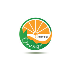 Orange Flavour Icon Vector Logo