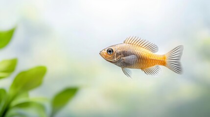 Blackchin tilapia fish, freshwater marine species, aquatic life.