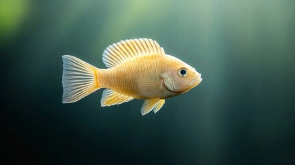 Fototapeta premium Freshwater blackchin tilapia, aquatic marine species, nature.