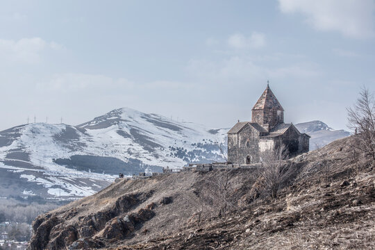 Morning on Lake Sevan in Armenia and Monastery