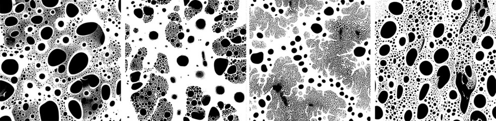 Monochrome natural microbiological cells vector overlay texture