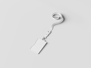 Perspective view lanyard id badge mockup