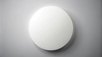 fisheye white circle on blank background with shadows