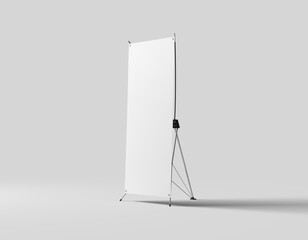 Right view x stand banner mockup