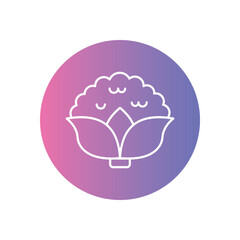 Cauliflower vector icon stock illustration