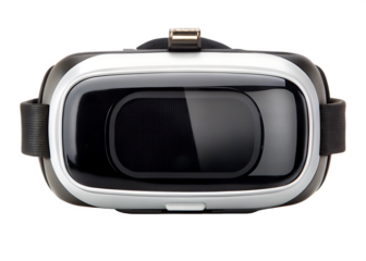 VR glasses isolated on white background as transparent. PNG
