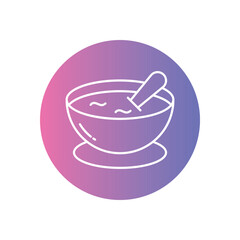 Soup Bowl vector icon stock illustration