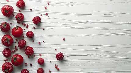 Sun-dried tomatoes on white table.