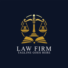 Law firm logo design, Lawyer logo template