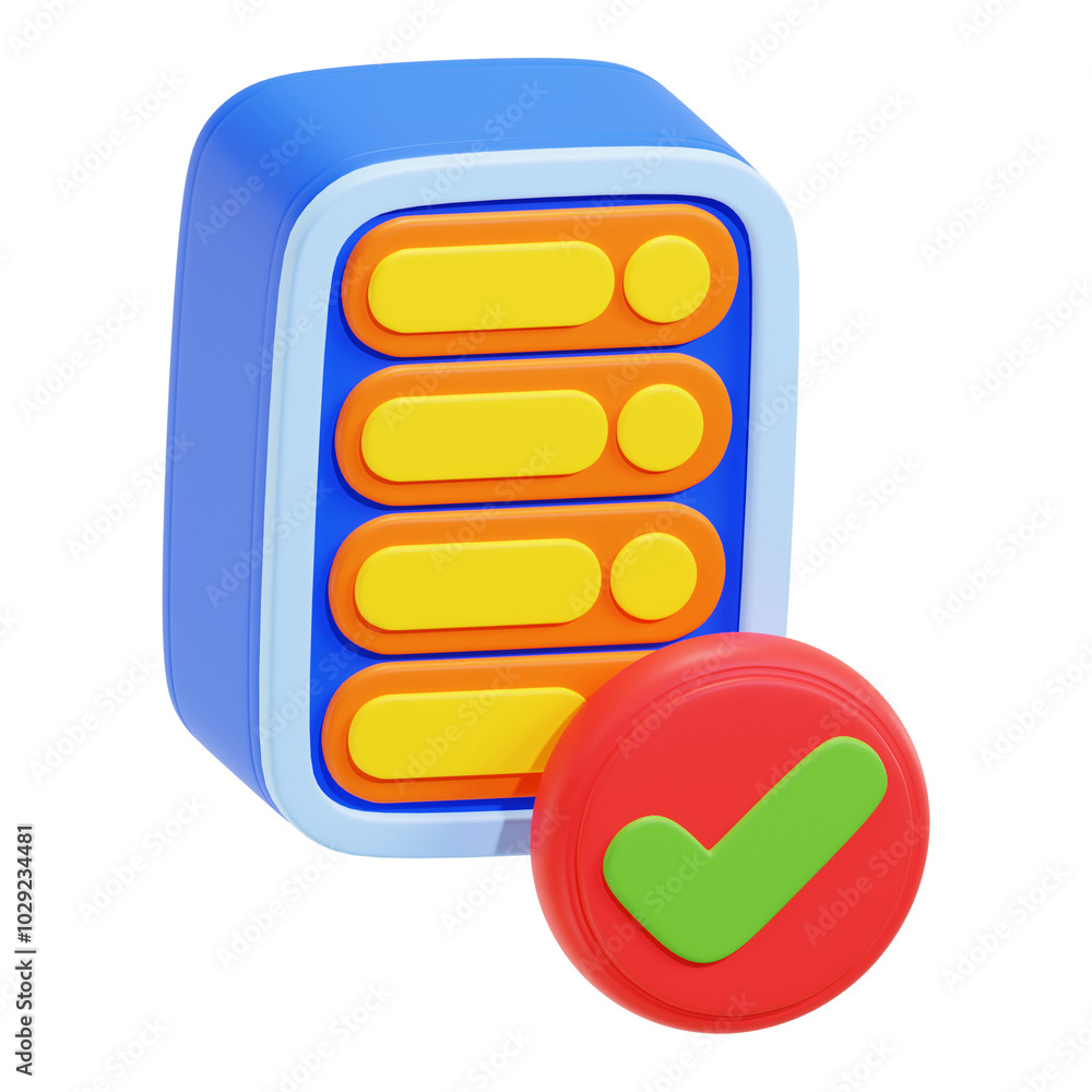 Poster 3d database security icon. suitable for digital security concepts and technology designs