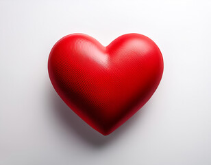 Fototapeta premium red heart shape isolated white background