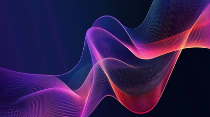 Fototapeta premium Spiral sound wave rhythm line dynamic abstract vector background 