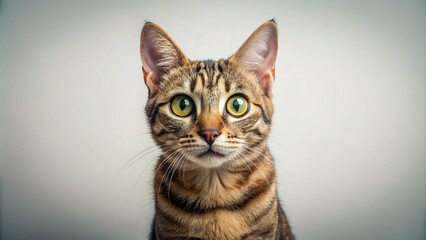 Surprised Cat in Minimalist Style - Captivating Feline Expressions