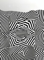 Create a flyer template that uses optical illusions