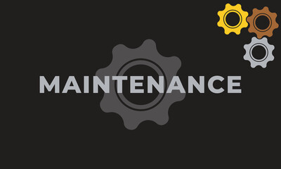 cog wheels vector illustration. Customer support icon. Technical support engineering light background concept. Website under construction page. Web Page maintenance.