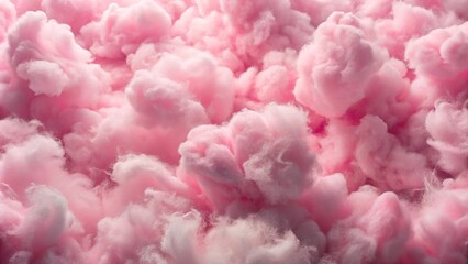 Fototapeta premium fluffy pink cotton candy cloud texture background from high angle