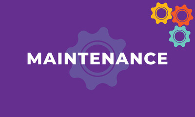 cog wheels vector illustration. Customer support icon. Technical support engineering light background concept. Website under construction page. Web Page maintenance.