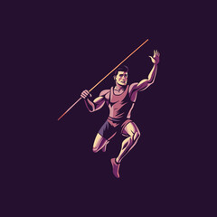 A flat style illustration of race runner 