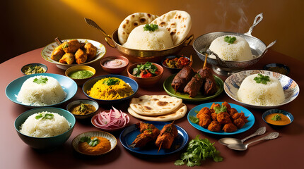 Fototapeta premium Dishes of indian cuisine. 