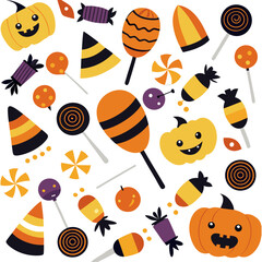 Candy and Halloween Backgrounds