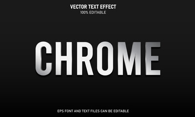 Chrome 3d style editable text effect