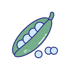 Peas vector icon stock illustration