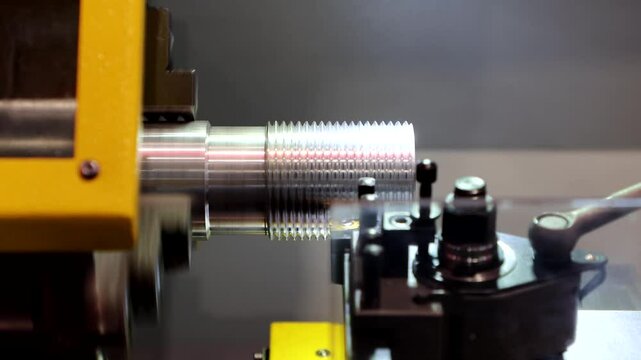 Lathe making big screw