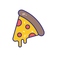 Pizza Slice vector icon stock illustration