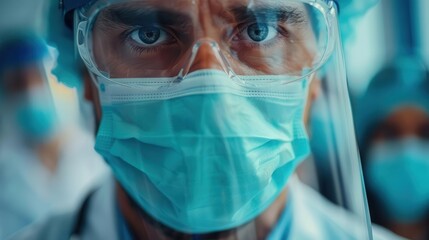 Realistic doctors conducting health screenings at a mobile clinic high-definition clarity