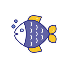 Fish vector icon stock illustration