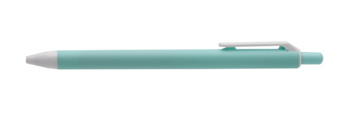 Green pastel colored pen on transparent background (PNG File)	
