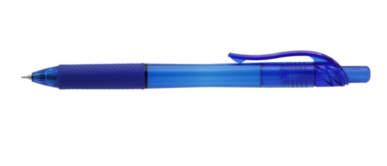 Blue pen on transparent background (PNG File)	