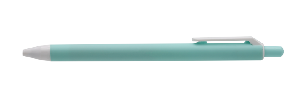 Green pastel colored pen on transparent background (PNG File)	
