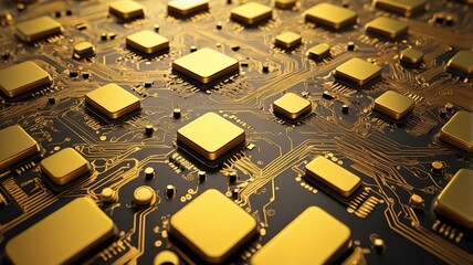 close up of computer circuit board