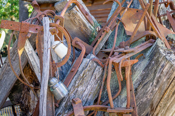 old farm equipment. farm tools. rust © Adam