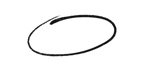 Rough handwritten black circle -Highlight hand drawing circles, markings, and important points.