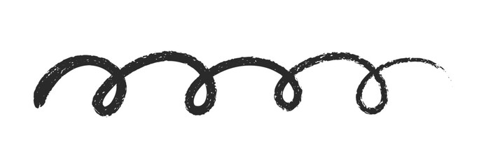 pencil squiggle and scribble. Black pencil strokes in a simple style, isolated on a transparent background.