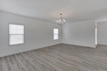 Spacious Living Room With Minimalistic White Walls