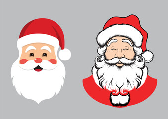 Christmas Santa Claus Two faces, Christmas Decoration.