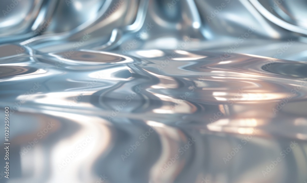 Poster abstract pattern of light and shadow on a polished surface, play of reflections 4k hyperrealistic ph