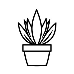 agave in a pot logo simple