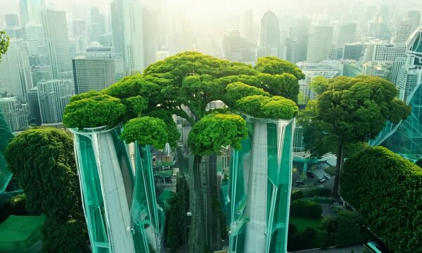 gr&uuml;ne Stadt der Zukunft - Utopie