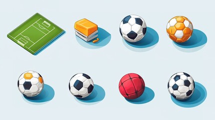 Soccer football icon set collection