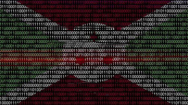 Binary code on flag of Burundi. Program source code or Hacker concept on Burundian flag. Burundi digital technology security, hacking or programming