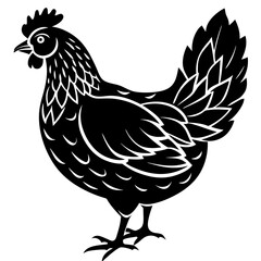 Hen silhouette vector illustration